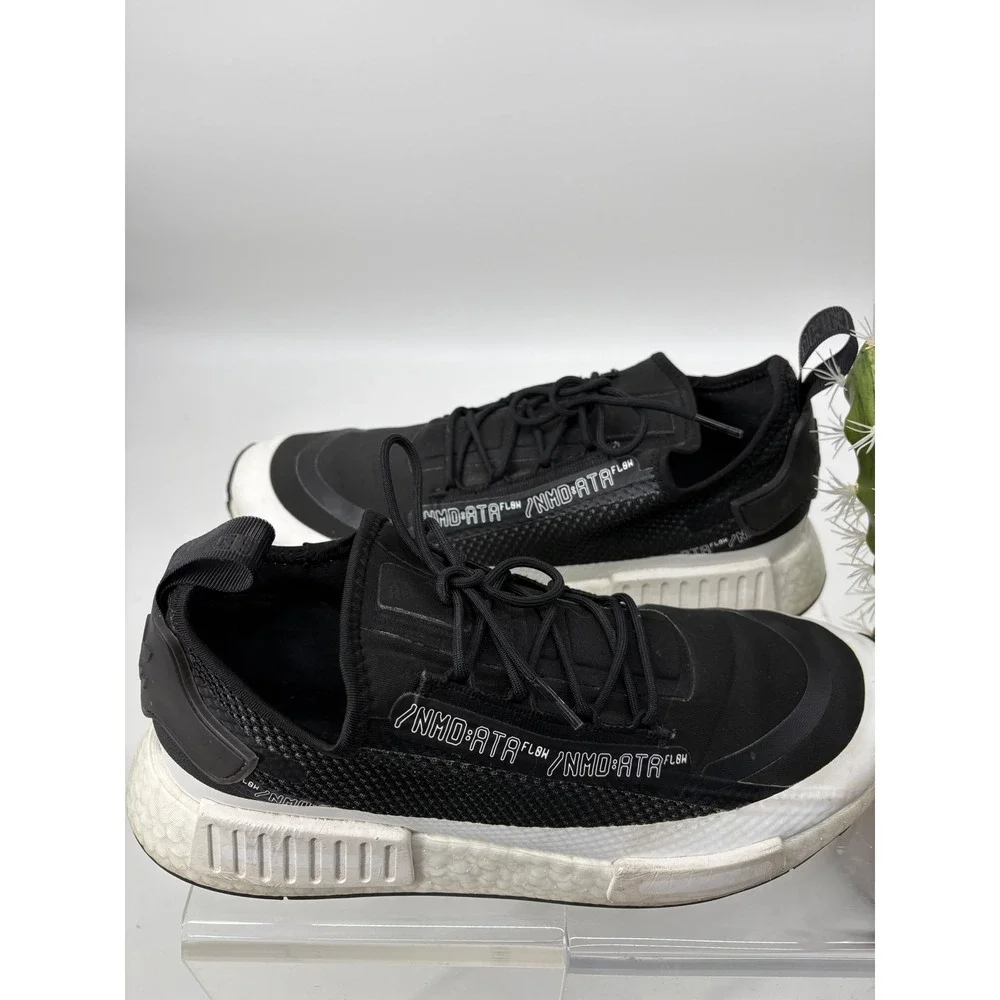 Adidas NMD R1 ATA FL0W Spectoo Sneaker Shoes Men's Black / White H67408 SZ 12
